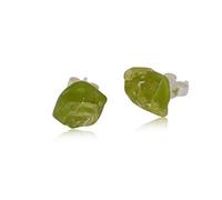 Peridot Ohrstecker aus 925 Silber mit natürlichen, rohen Peridoten (12-13 mm)