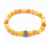 Perlen Für Armbänder, 7 Chakra Naturstein Perlen Gelb Halbedelarmreif Elastisch Yoga Reiki Armband Ananas Schmuck Geschenk Für Frauen Freundin Mutter Frau
