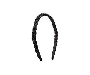 Perlen-Haarreif - Flecht Optik - ADV138-000 - verschiedene Farben - Alpenflüstern Blau