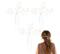 Perlen Haarspangen für Hochzeit 3er-Set Eleganter Perlen Haarclips