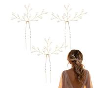 Perlen Haarspangen für Hochzeit 3er-Set Eleganter Perlen Haarclips