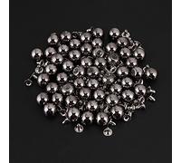 Perlen Knöpfe Zum Annähen, Knöpfe aus Perlen mit Nieten Knöpfen Set für Kleidung Hut Tasche Schuhe Handwerk Dekoration Zubehör DIY (Black Set)