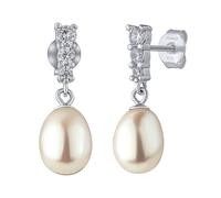 Perlen Ohrringe aus Silber 925 Constance mit weißer Perle