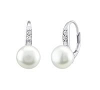 Perlen Ohrringe aus Silber 925 weiße Perle 8 mm CASSIDY