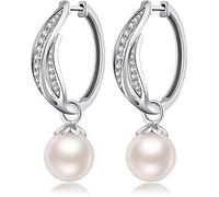 Perlen Ohrringe, Perlenohrringe Hängend, Creolen Mit Perlen, Perlen Ohrringe Hänger, Ohrringe Mit Perlen, Perlen Ohrringe Silber 925, Echte Perlen Ohrringe Damen, Perlenohrringe Silber 925 Hängend