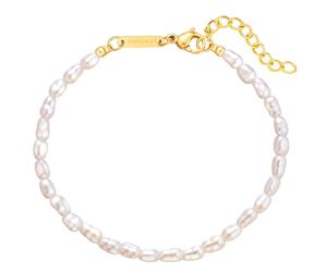 Perlenarmband EASTSIDE "Y806", weiß, Armbänder, Damen, Edelstahl, Perlenarmband, mit Perle (85837723-0) weiß