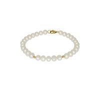 Perlenarmband FIRETTI "Schmuck Geschenk Gold 585 Armschmuck Armkette Perle", gold (gelbgoldfarben, weiß), Armbänder, Damen, 20cm, Gelbgold 585 Perlen, Gelbgold 585, Perlen, Perlenarmband, mit Süßwasse