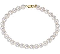 Perlenarmband FIRETTI "Schmuck Geschenk Silber 925 Armschmuck Armband Armkette" Gr. 19, gold (gelbgoldfarben, weiß), Armbänder, Damen, 19, Perlen Silber 925 (Sterlingsilber), Perlen, Silber 925 (Sterl