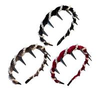 Perlenbänder für Frauen | 3 elegante Streifen, rutschfestes Haarband mit Noppen für Frauen Mädchen Arbeit Party Bankett Schule Hochzeit Abendessen Treffen