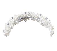 Perlenhaarreif für Hochzeit, Handgefertigt, Elegant für Brautfrisur | Leicht und Angenehm zu Tragen, Weißer Brautschmuck, für Partys und Geburtstage, für Mädchen und Braut