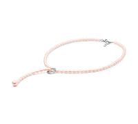 Perlenkette ANNIE aus rosa Naturperlen mit silbernem Verschluss und Zirkonia