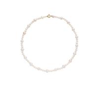 Perlenkette FIRETTI "Schmuck Geschenk Gold 375 Halsschmuck Halskette Perle", gold (gelbgoldfarben, weiß), Halsketten, Damen, Gelbgold 375 Perlen Seide, L: 45, Gelbgold 375, Perlen, Seide, Perlenkette,