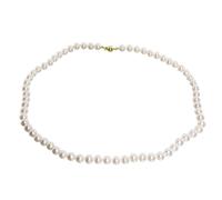 Perlenkette OSTSEE-SCHMUCK "Ostsee-Schmuck Kette Ingrid 6 Kette Ingrid 6" Gr. 45, weiß, Halsketten, Damen, 45cm, Gelbgold 585, L: 42, Perlenkette (31639237-45) weiß