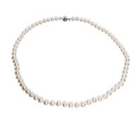 Perlenkette OSTSEE-SCHMUCK "- Ingrid 6 - Silber 925/000 - Zuchtperle" Gr. 42, weiß, Halsketten, Damen, 42, Silber 925 (Sterlingsilber), Perlenkette (27040542-42) weiß
