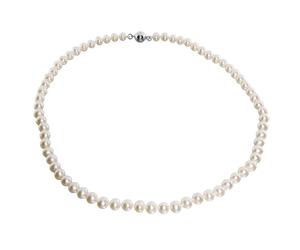 Perlenkette OSTSEE-SCHMUCK "- Ingrid 6 - Silber 925/000 - Zuchtperle" Gr. 42, weiß, Halsketten, Damen, 42, Silber 925 (Sterlingsilber), Perlenkette (27040542-42) weiß