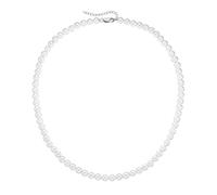 Perlenkette SMART JEWEL "mit Muschel-Perlen, Silber 925", weiß, Halsketten, Herren, 52cm, Silber 925 (Sterlingsilber), Perlenkette (99073308-0) weiß