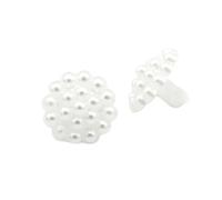 Perlenknöpfe zum Nähen von Knöpfen mit Kunstperlen, Blume, Perle, 11 mm, 20 Stück