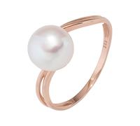 Perlenring JOBO "Ring Roségoldring" Gr. 50, roségold 585, Fingerringe, Damen, 50, Perlen Roségold 585, Perlen, Roségold 585, Perlenring, 585 Roségold mit einer Perle 8,5 mm (46194525-50) roségold 585