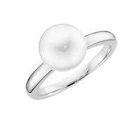 Perlenring "mit Muschelkern-Perle, Silber 925" Gr. 56, silber, GIORGIO MARTELLO MILANO, Fingerringe, Damen, 56, Silber 925 (Sterlingsilber), Perlenring (58263649-56) silber