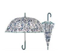 PERLETTI Automatischer Regenschirm, transparent, Mikrofaser, Ø 89 cm, Pflanzenblatt, bunt, Bohemien