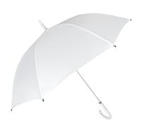 PERLETTI Brautschirm Regenschirm Sonnenschirm Damen Frauen - Weißer Stockschirm Elegant für die Hochzeit - Braut Schirm für Festliche Anlässe bei Regen und Sonne - Durchmesser 102 cm (Weiß)