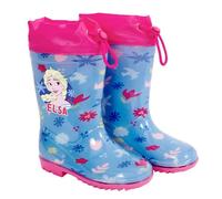 PERLETTI Disney die Eiskönigin Regenstiefel Elsa Anna Olaf - Frozen 2 Regen Stiefeletten für Kleine Mädchen Kindergarten - Kinder Regen Stiefeletten Wasserdicht mit Kordelzug (Türkis, 26/27 EU)