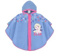 PERLETTI Disney Frozen 2 Kinder Regenponcho Wasserdicht Lila - Die Eiskönigin II Regen Cape Kleine Mädchen mit Anna ELSA - Regenjacke 3 4 5 6 Jahre mit Kapuze und Knöpfe (3-6 Jahre, Blau und Pink)