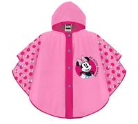 PERLETTI Disney Minnie Mouse Regen Poncho Rosa für Kinder 2 3 4 5 Jahre - Minni Maus Regenmantel Wasserdicht für Kleine Mädchen - Kleinkinder Regencape Details mit Kapuze Knöpfe (2-5 Jahre, Fuchsia)