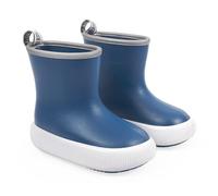 PERLETTI Gummistiefel Blau für Kinder 3 4 5 6 Jahre - Reflektierende Regenstiefel mit Dicker Weißer Sohle für Kindergarten Jungen Mädchen - Kinderstiefel Stiefeletten Kleinkind (Blau, 26/27 EU)