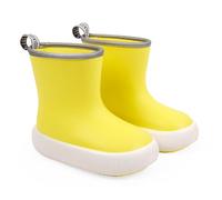 PERLETTI Gummistiefel für Kinder 3 4 5 6 Jahre - Gelb Reflektierende Regenstiefel mit Dicker Weißer Sohle für Kindergarten Jungen Mädchen - Kinderstiefel Stiefeletten Kleinkind (Gelb, 30/31 EU)