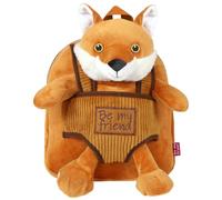 PERLETTI Kuscheltier Rucksack Fuchs Plüsch Abnehmbar Weich für Kleinkinder - Kinderrucksack Plüschtier Hort Kindergarten Baby Kinder 3 4 5 Jahren - Plüschspielzeug Kindertasche - 22x25x3 cm (Fuchs)