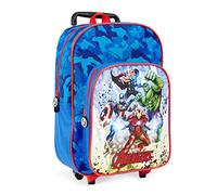 PERLETTI Marvel Avengers Kinder Rucksack mit Rollen - Superhelden Trolley Kindergartenrucksack mit Rädern für Jungen 3 4 5 6 Jahre - Thor Captain America Iron Man Hulk Schultasch - 36x25x12 cm