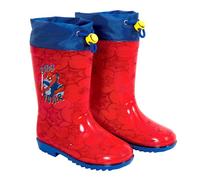 PERLETTI Marvel Spider Man Regenstiefel für Kinder - Spiderman Wasserdichte Stiefel Rot mit Rutschfeste Sohle (Rot, 28/29, EU Schuhgrößensystem, Grundschulkind, Numerisch (von/bis), M, 28, 29)