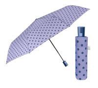 PERLETTI Mehrfarbiger Regenschirm Automatik für Frauen mit Punkten - Taschenschirm Taschenregenschirm Kompakt Mini Leicht Winddicht - Regen Schirm Klein Reisen - Durchmesser 96 cm (Lila mit Punkten)