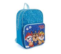 PERLETTI Paw Patrol Kinderrucksack mit Tasche für Kinder 3 4 5 6 Jahre - Helfer auf 4 Pfoten Rucksack Kleinkind Kindergarten - Marshall Chase Rubble Kindergartentasche Blau für Jungen - 36x24x12 cm