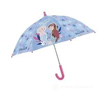 PERLETTI Regenschirm Frozen Mädchen Winddicht - Regenschirm Mädchen 3 5 6 Jahre Disney Frozen mit sicherer manueller Öffnung - Regenschirm Regen Lila Elsa leicht bunt Kinder - Durchmesser 74 cm, Lila