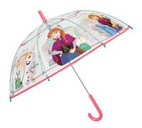 PERLETTI Regenschirm Kinder Transparent Frozen 2 die Eiskönigin - Kinderschirm Disney Kleinkind mit Elsa Anna Olaf - Kinderregenschirm Winddicht für Mädchen 3 4 5 6 Jahre - Durchm 74 cm (Rosa)