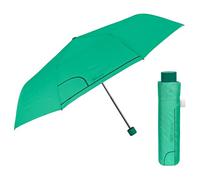 PERLETTI Regenschirm Kompakt Handtasche für Damen - Taschenschirm Manuell für Frauen Mädchen - Damenschirm Regen Schirm Sturmfest Leicht Mini - Durchmesser 97 cm (Mintgrün)