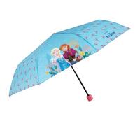 PERLETTI Regenschirm Taschenschirm die Eiskönigin II Kleine Mädchen - Disney Frozen 2 Kinderschirm mit Elsa Anna Olaf - Reise Mini Kinder Schirm Klein Kind 7+ Jahre - Durchmesser 91 cm (Türkis)