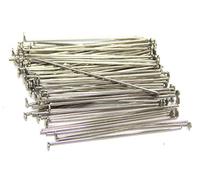 Perlin 100 Edelstahl Kettelstifte 3cm Silber Kopfstifte Perlenstifte Silber Prismenstifte Nietstifte Versilbert