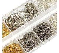 Perlin 400stk Ösen Binderinge Biegeringe Öse 3mm x 0,5mm Altsilber Verbinder Offen Ringe Verbindungsringe Kettenzubehör Schmuckteile Basteln DIY M152