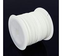 Perlin Faux Wildleder Schnur 5m Lange, 4mm und 5mm Breite, für DIY Schmuckherstellung, Mikrofaser Flache Spitze Kunsthandwerk Cordage für Armband Halskette Perlenschnur (Weiß, 5mm) 1x Rolle