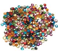 Perlin Hotfix Metall Strasssteine 4 mm SS16 Mehrfarbig Bügelsteine Selbstklebend Nieten Rhinestones zum Aufbügeln für Kleidung DIY 3250 Stück