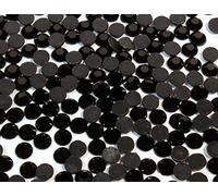 Perlin - Hotfix Strasssteine, 14400stk, Schwarz, 2mm SS6 Jet, zum Aufbügeln, Hotglue, Glitzersteine Rhinestone Glass Strass Perlen