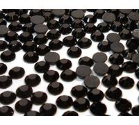 Perlin Hotfix Strasssteine SS16 4mm 2880 Stk zum Aufbügeln Schwarz Jet | Für Gothic Mode, Rock Looks, Masken, Taschen, Schuhe, Handyhüllen, Kostüme und klare Kontrastmuster für DIY Designs