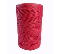 Perlin Sattlergarn 1 mm Pink 10 m Gewachstes Polyester Ledernaehgarn DIY | Flach geflochtene Struktur mit Wachsschicht fuer gleichmaessige Handstiche sowie kontrollierte Knoten und Flechtarbeiten
