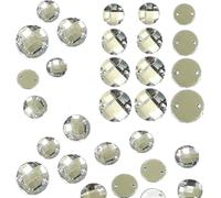Perlin Strasssteine zum Aufnähen 500stk Glitzersteine 6mm Rund Set Kristall Aufnähsteine Acrylsteine Crystal Flatback für Basteln Kleidung Tasche Deko Textilien Hochzeitskleid DIY (Kristall Klar)
