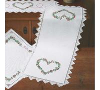 Permin Hardanger Tischläufer Stickpackung Hardanger Beeren Zählmuster