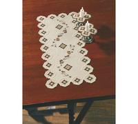 Permin Hardanger Tischläufer Stickpackung Hardanger Beige Zählmuster