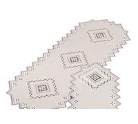 Permin Hardanger Tischläufer Stickpackung Hardanger grau Zählmuster